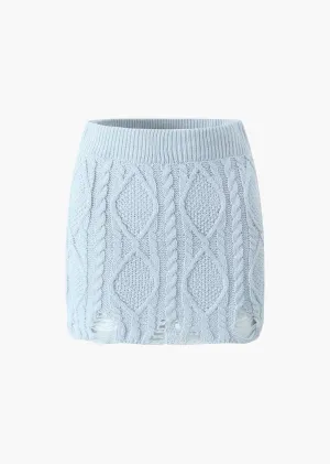 Cable Knit Mini Skirt