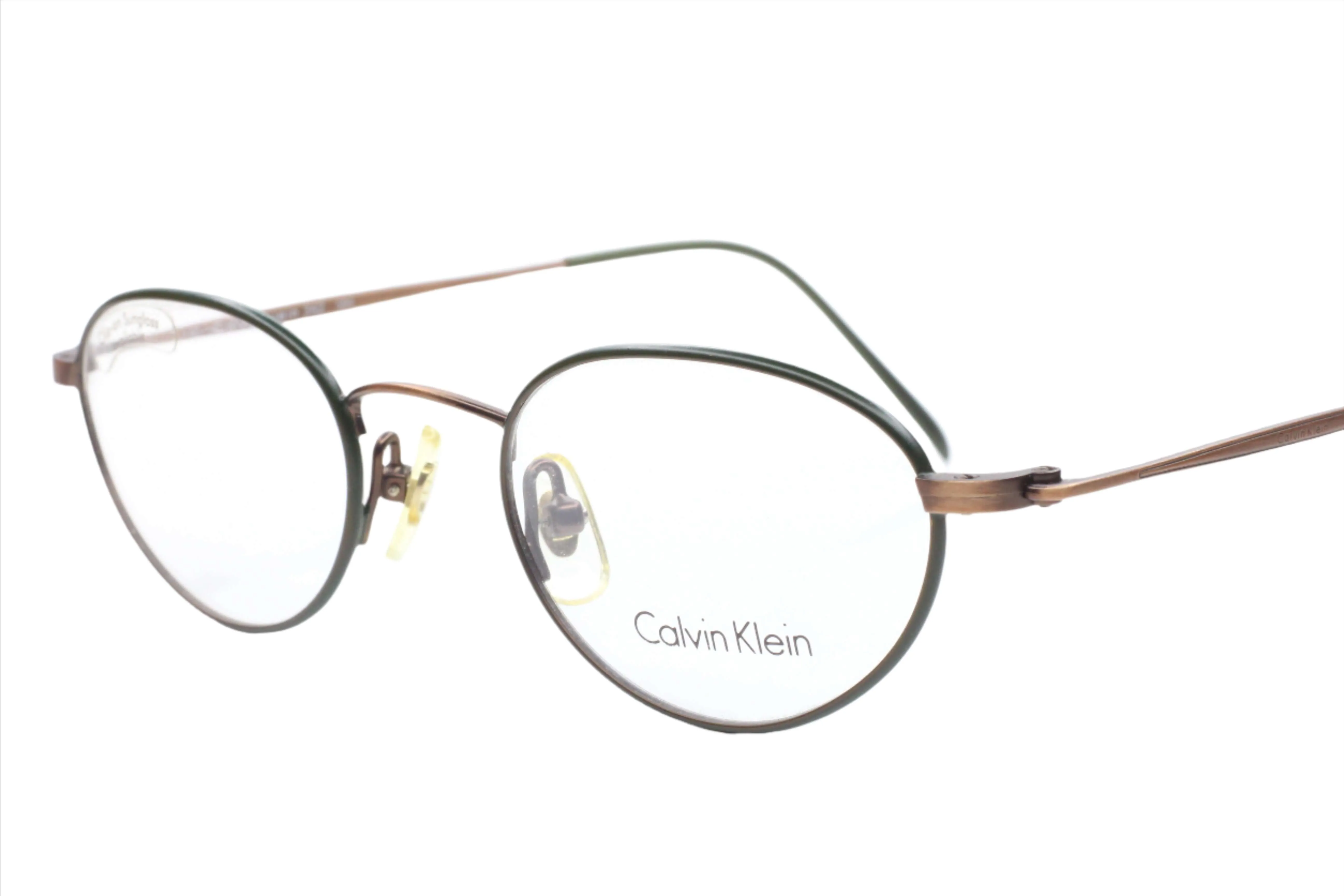 Calvin Klein 342 584 Antique Green Bronze Frame Japan Rare Eyeglasses