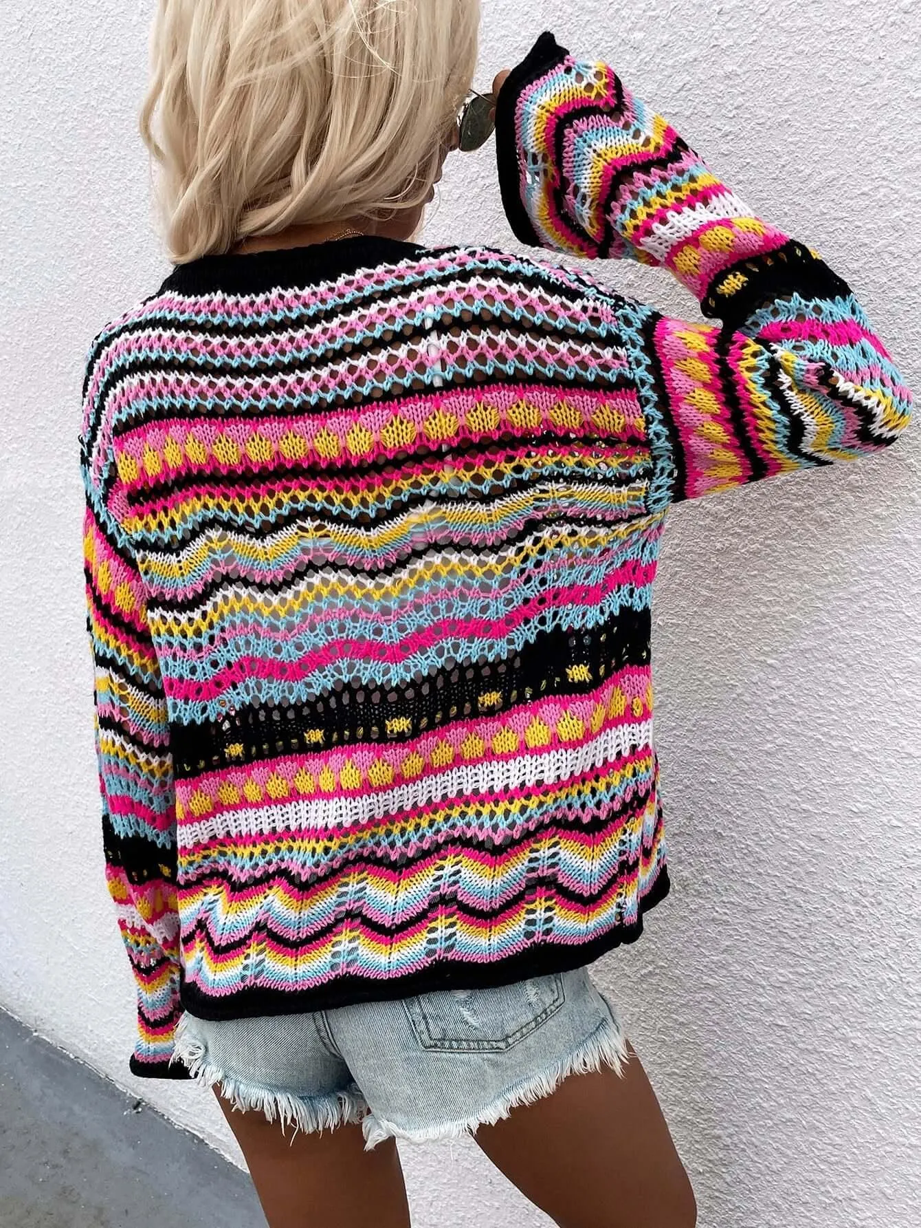 Candy Corn Chevron Cardigan