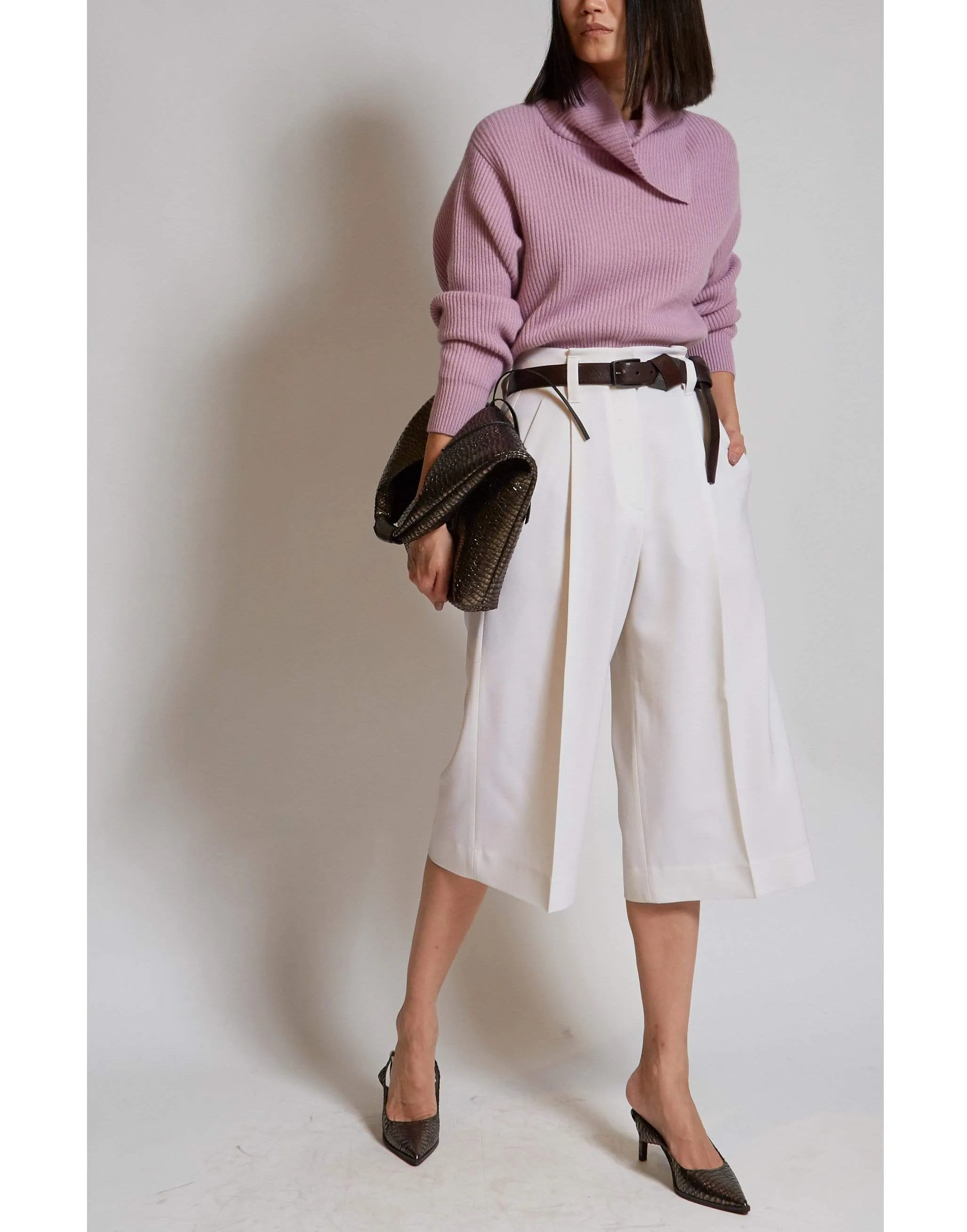 Candy Rose English Rib Folded Turtleneck