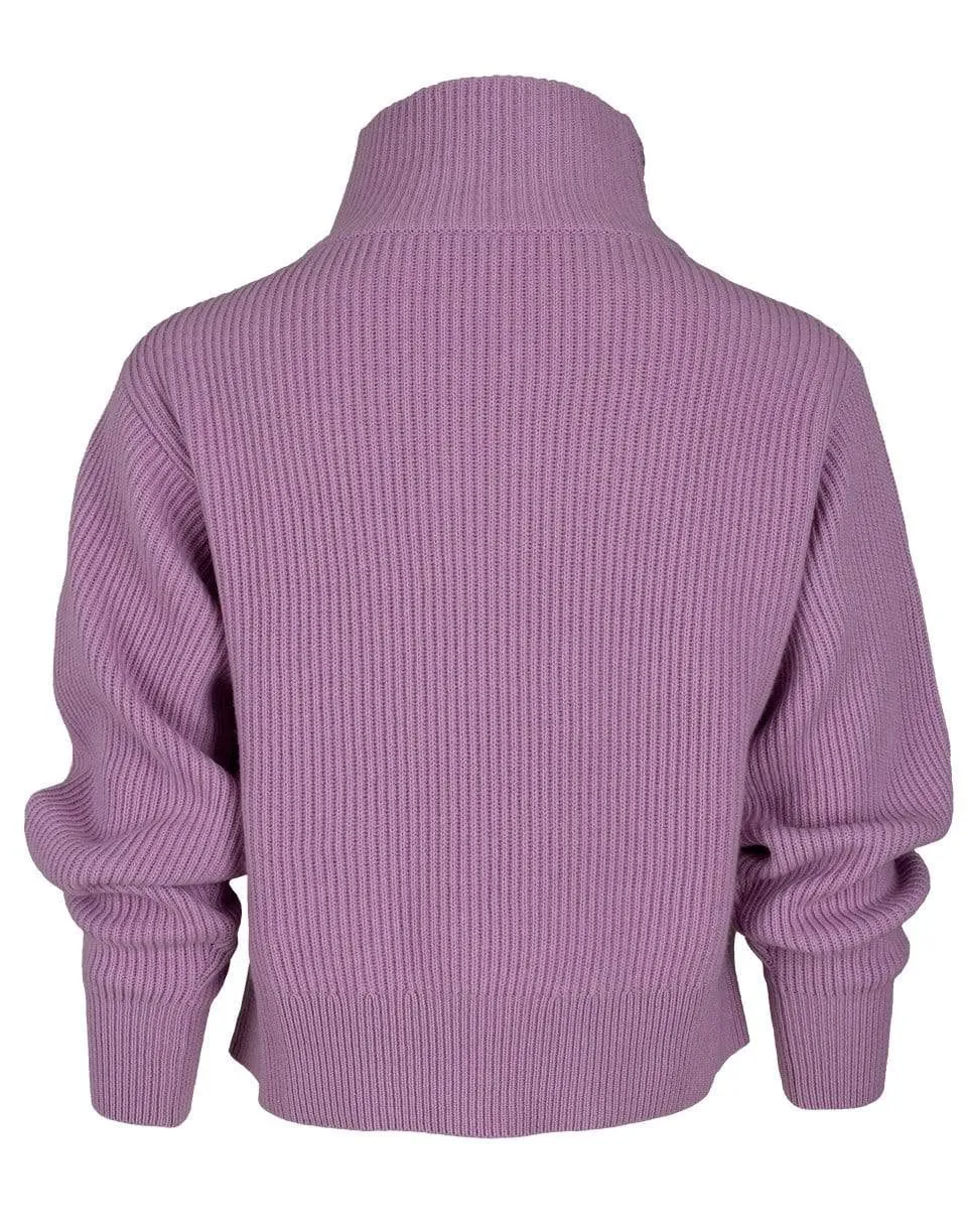 Candy Rose English Rib Folded Turtleneck