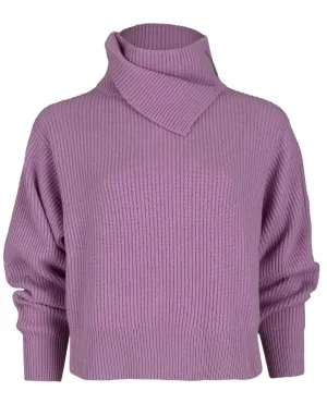 Candy Rose English Rib Folded Turtleneck