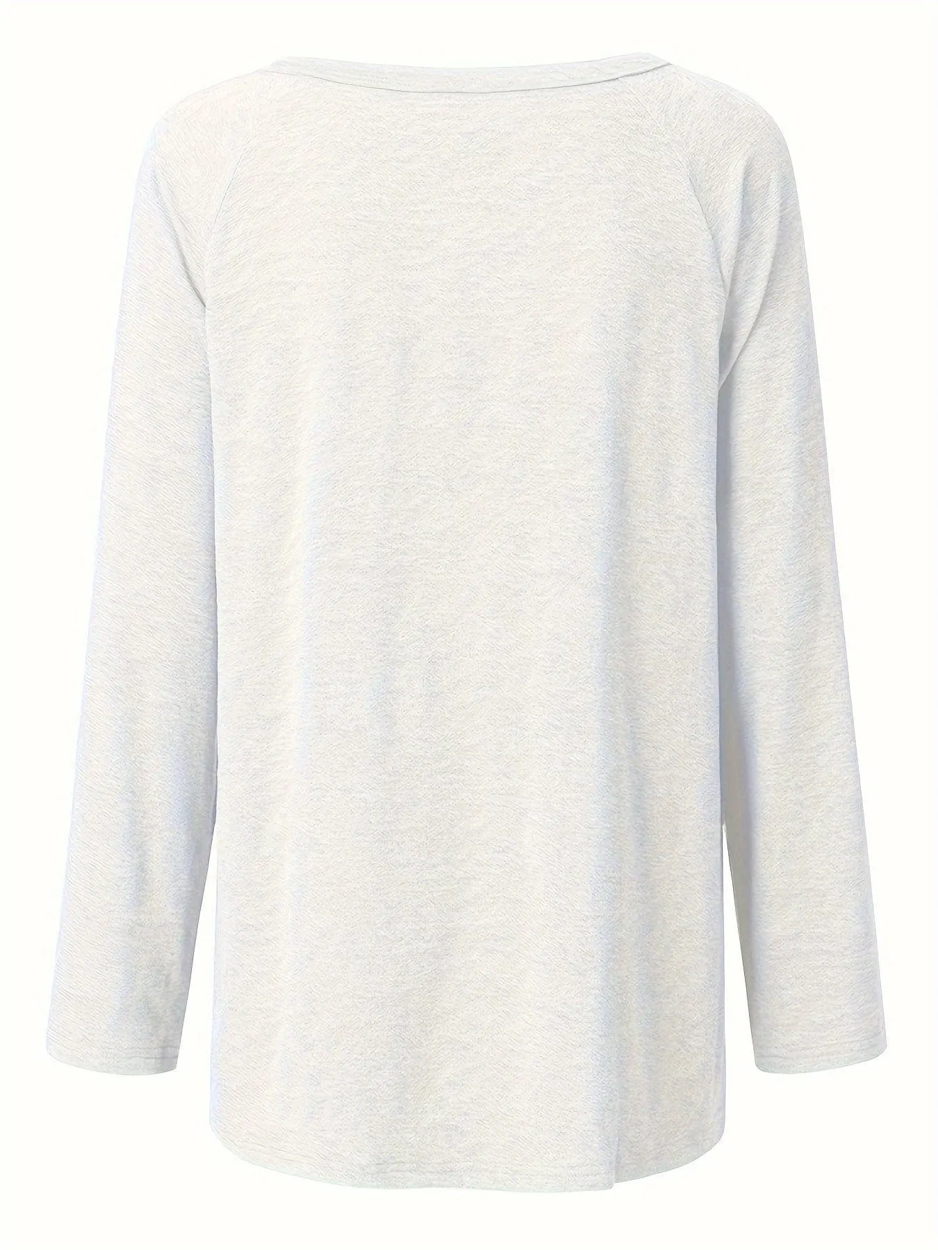 Casual Solid Raglan Sleeve Mid Length T-Shirt