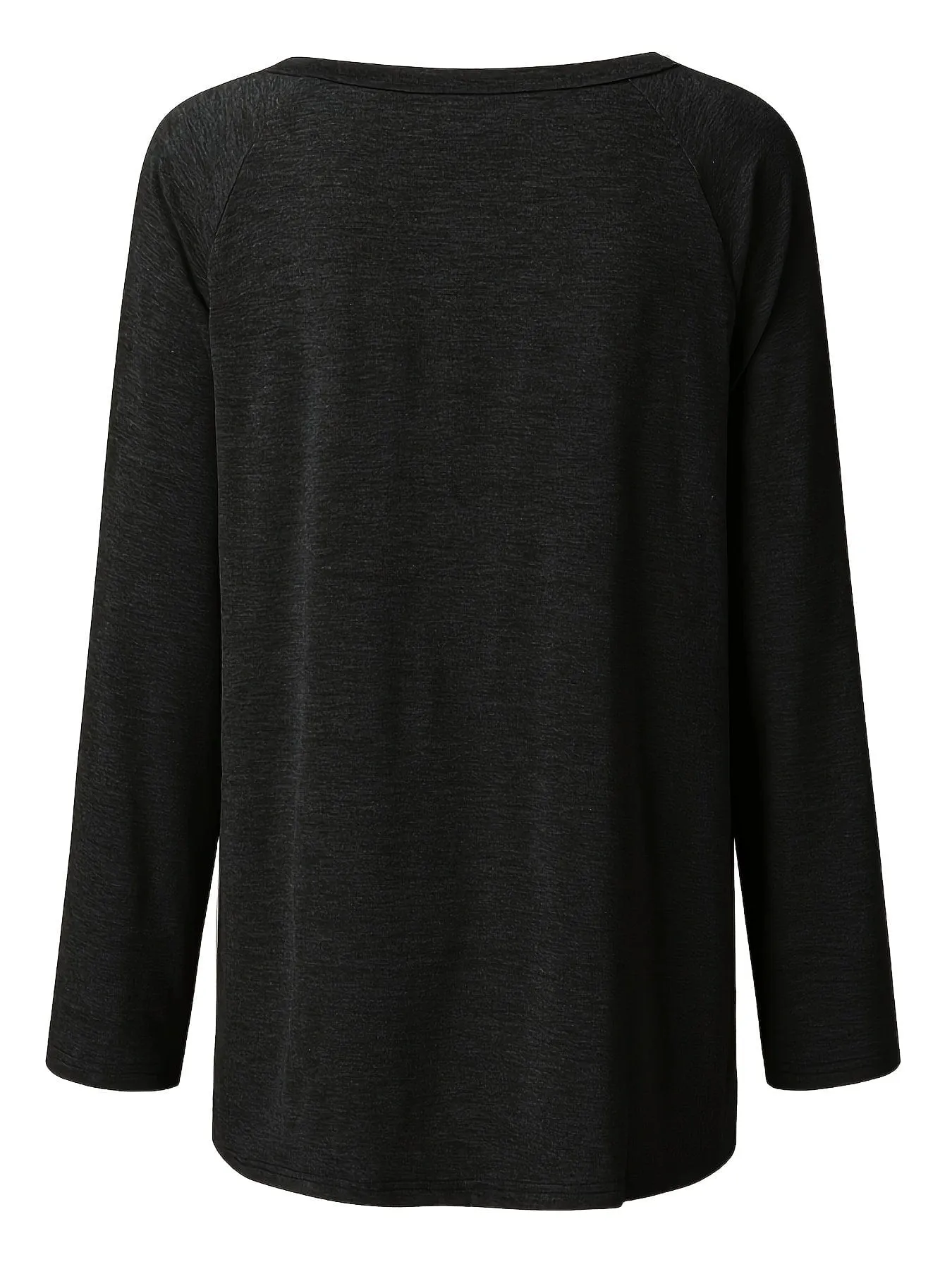 Casual Solid Raglan Sleeve Mid Length T-Shirt