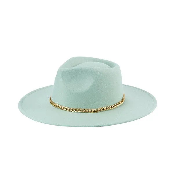 CHAIN BELT FEDORA HAT