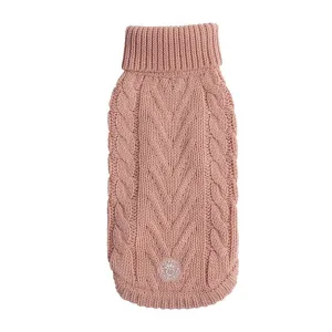 Chalet Sweater - Pink Chunky Knit for Cozy Canines