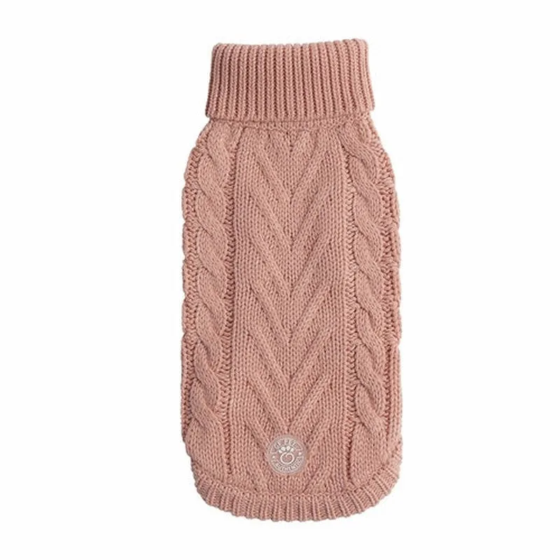 Chalet Sweater - Pink Chunky Knit for Cozy Canines