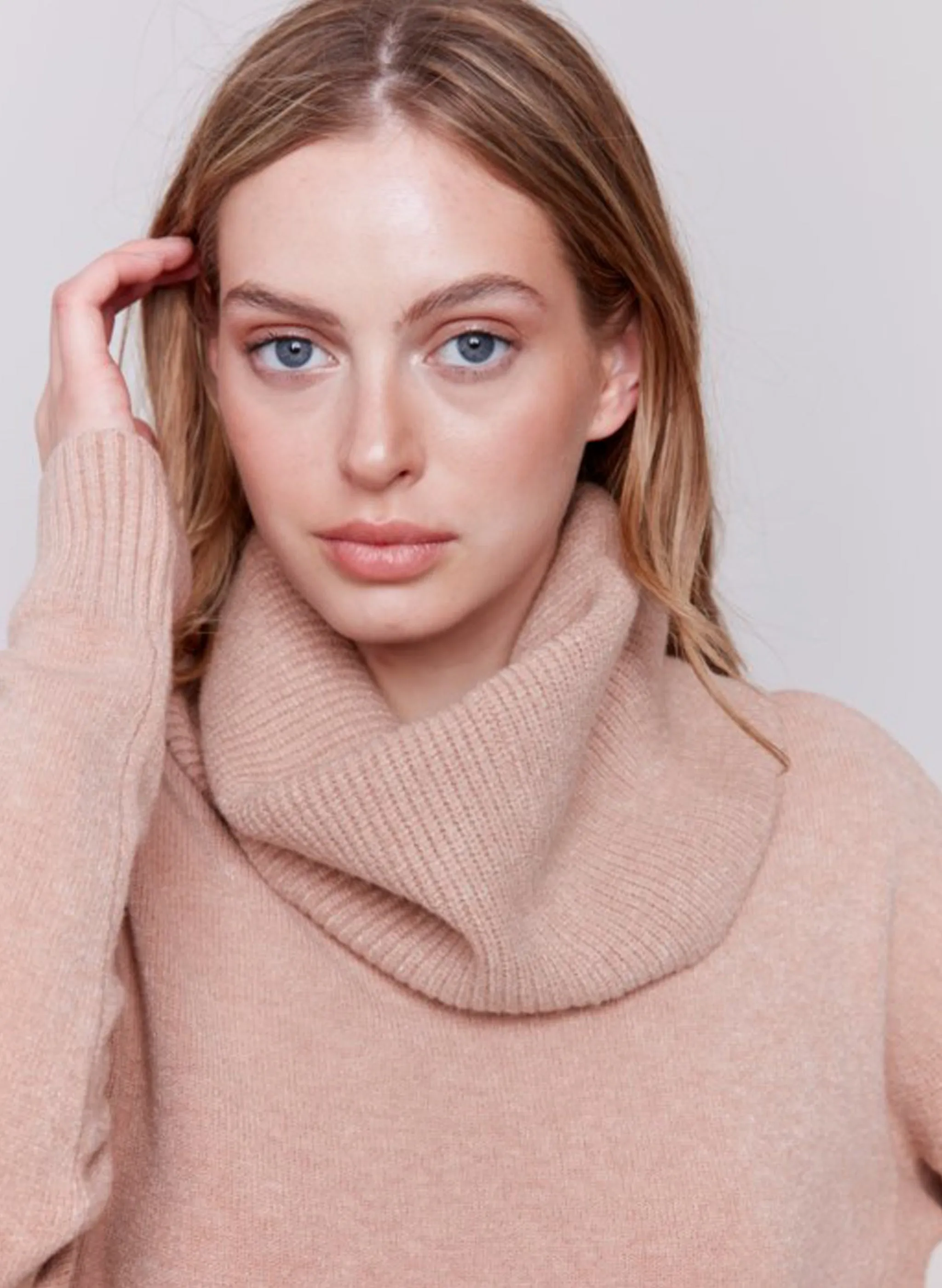 Charlie B - Sweater With Removable Scarf - H-Truffle