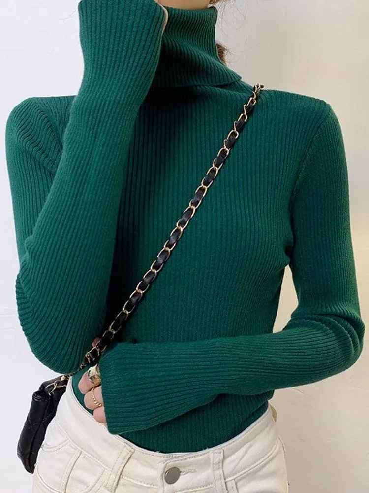 Chic Knitted Turtleneck Sweater: Perfect for Cozy Autumn Days