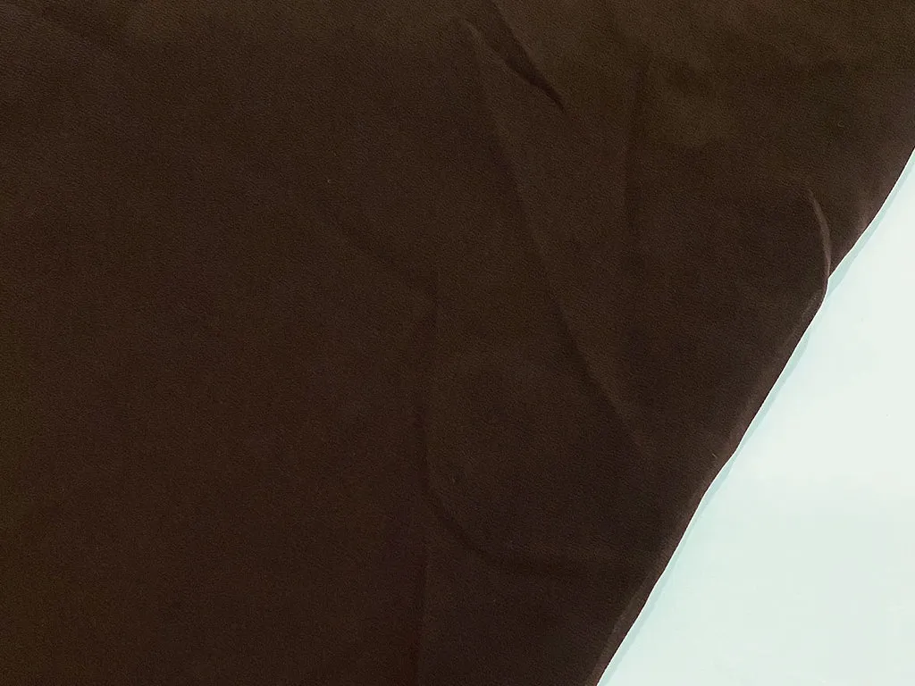 Chocolate Brown Plain Georgette Fabric