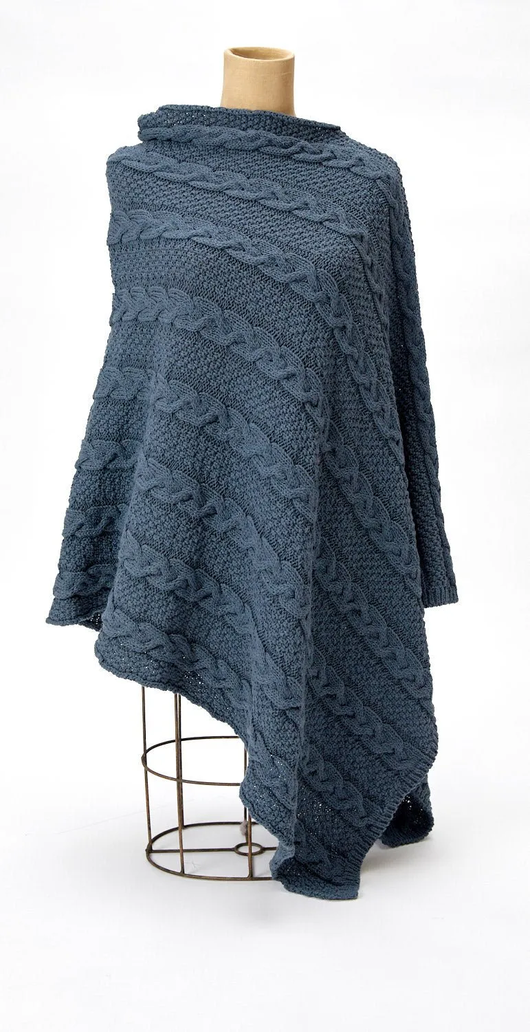 Chunky Cable Poncho