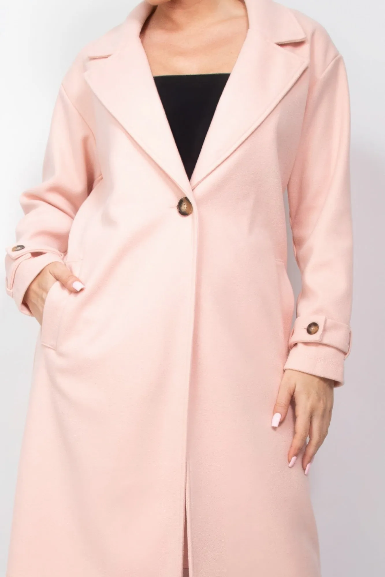 Collar Pocketed Coat