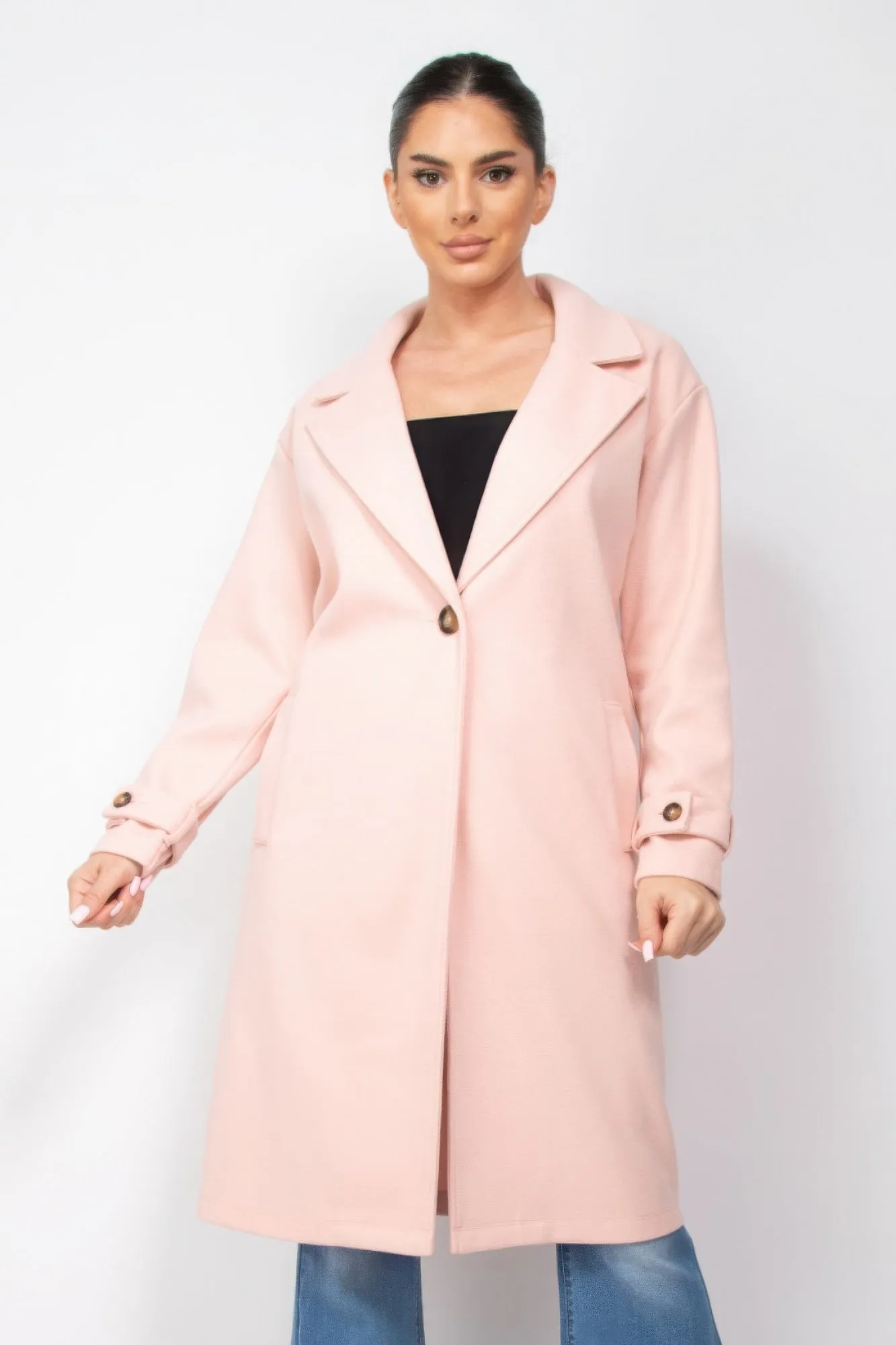 Collar Pocketed Coat