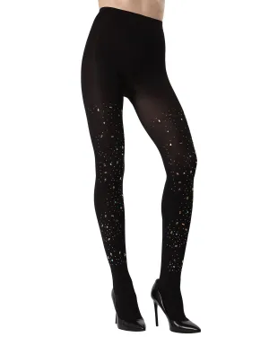 Constellation Embellished Opaque Tights