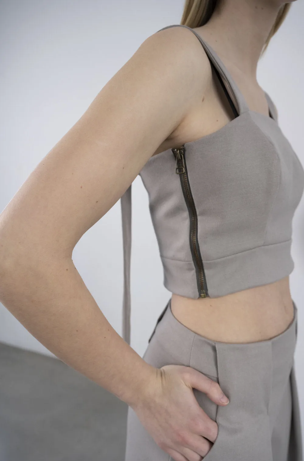 Cooper Bustier in Greystone