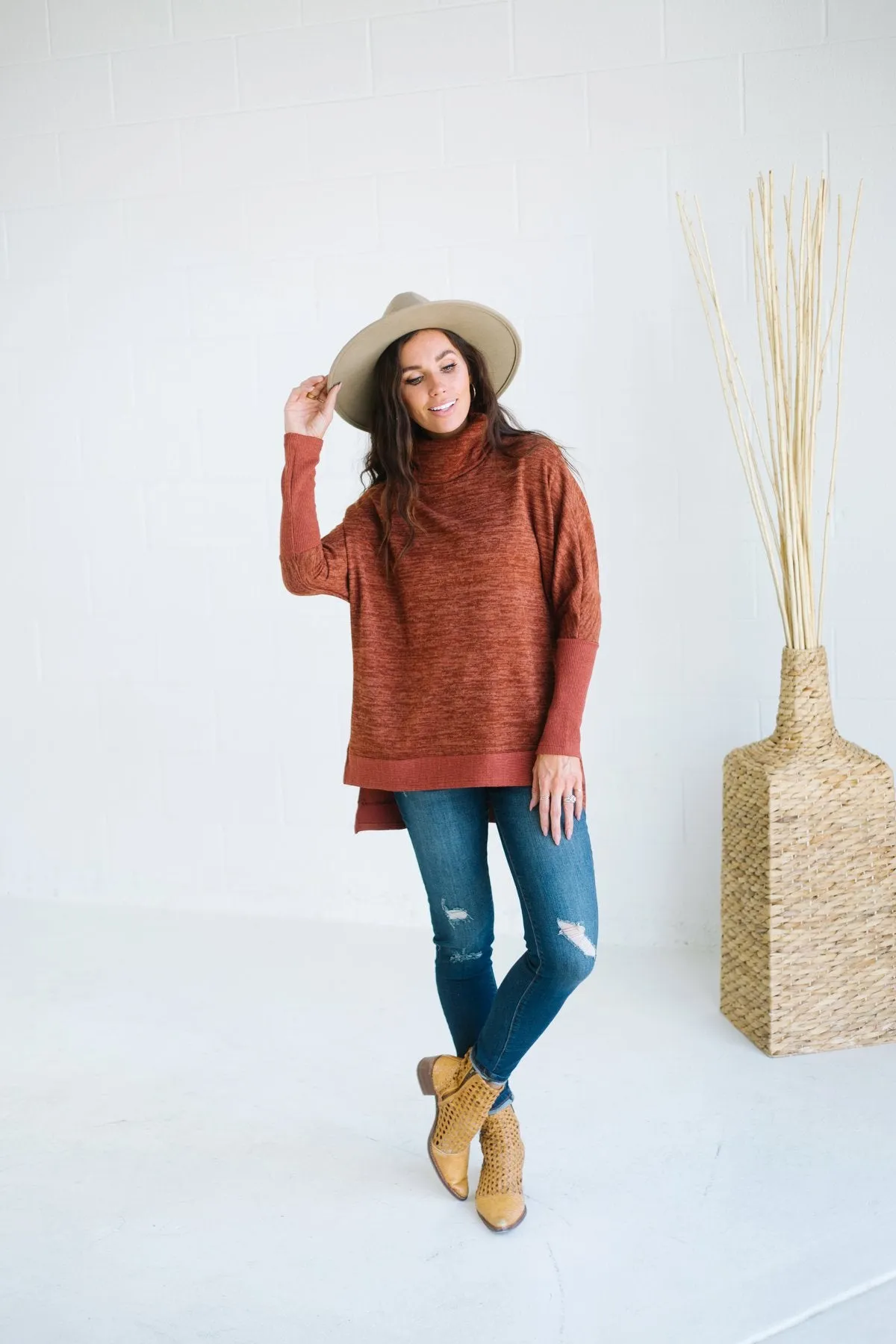 Cowl Neck Relaxed Sweater