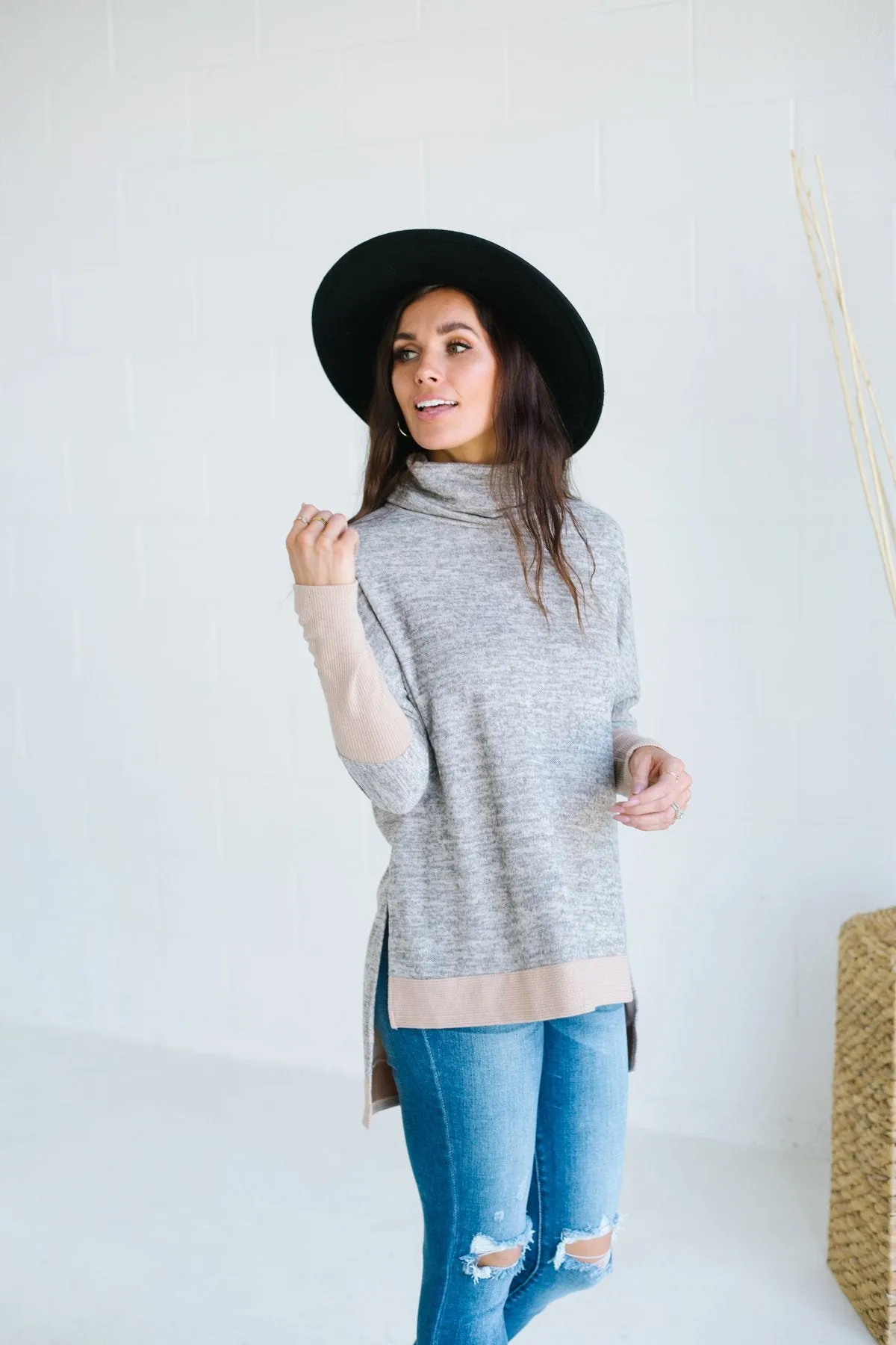 Cowl Neck Relaxed Sweater