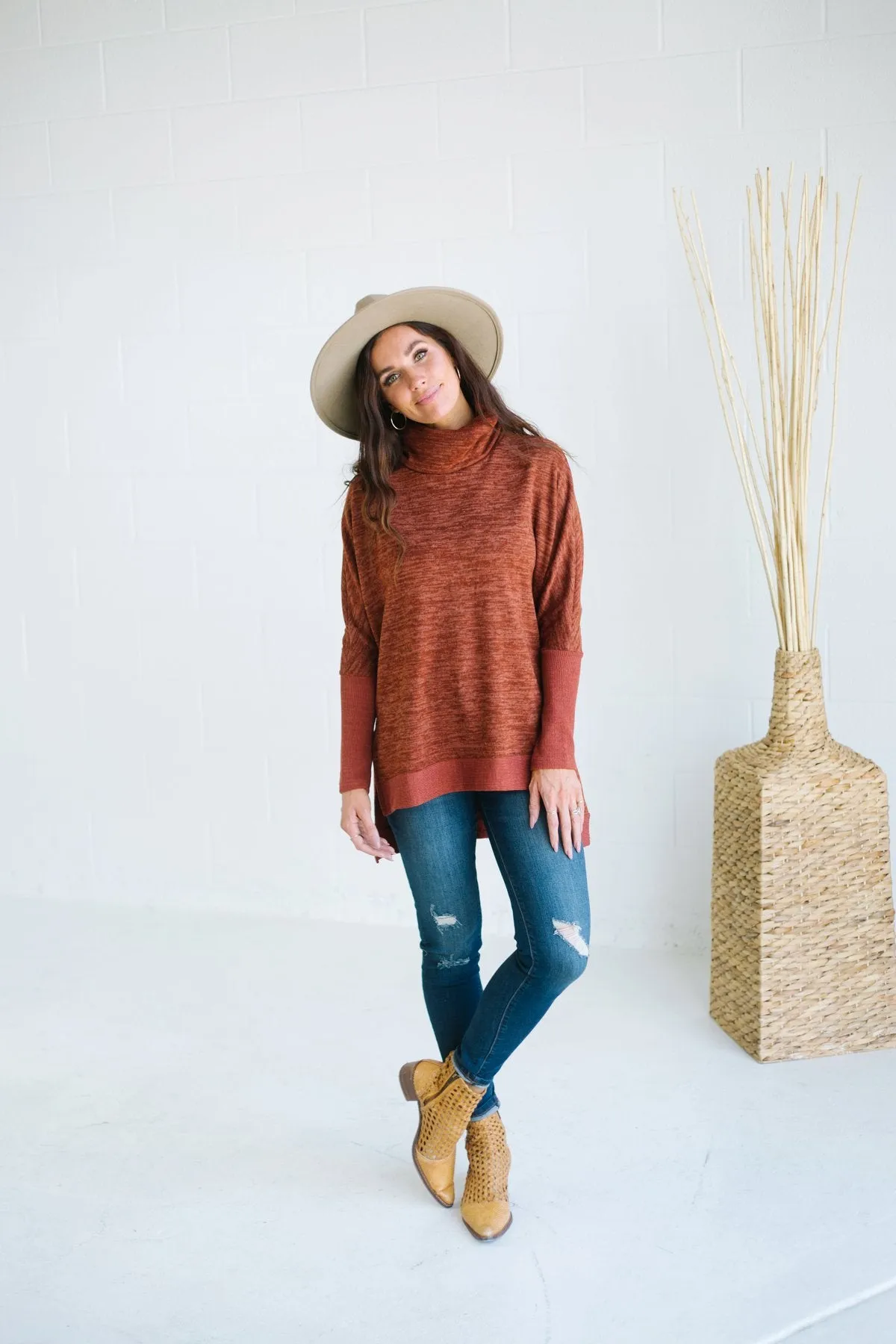 Cowl Neck Relaxed Sweater