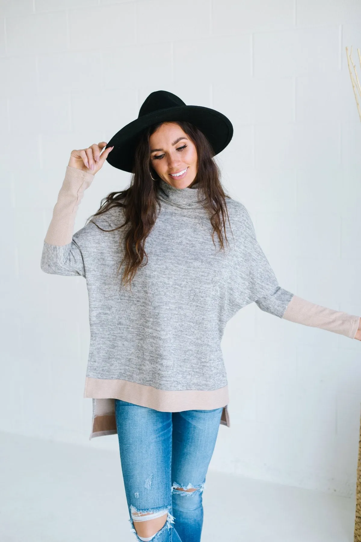 Cowl Neck Relaxed Sweater