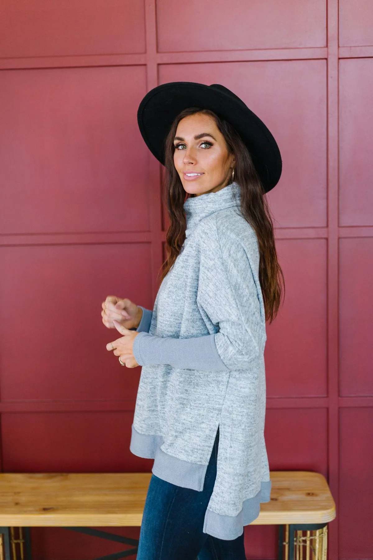 Cowl Neck Relaxed Sweater