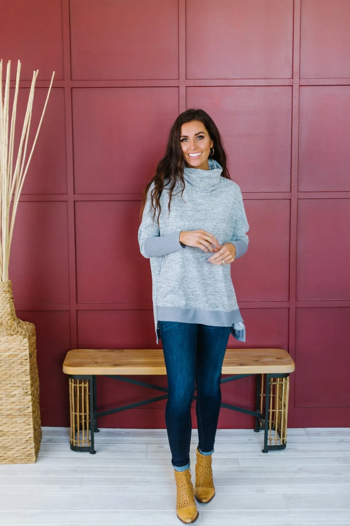 Cowl Neck Relaxed Sweater