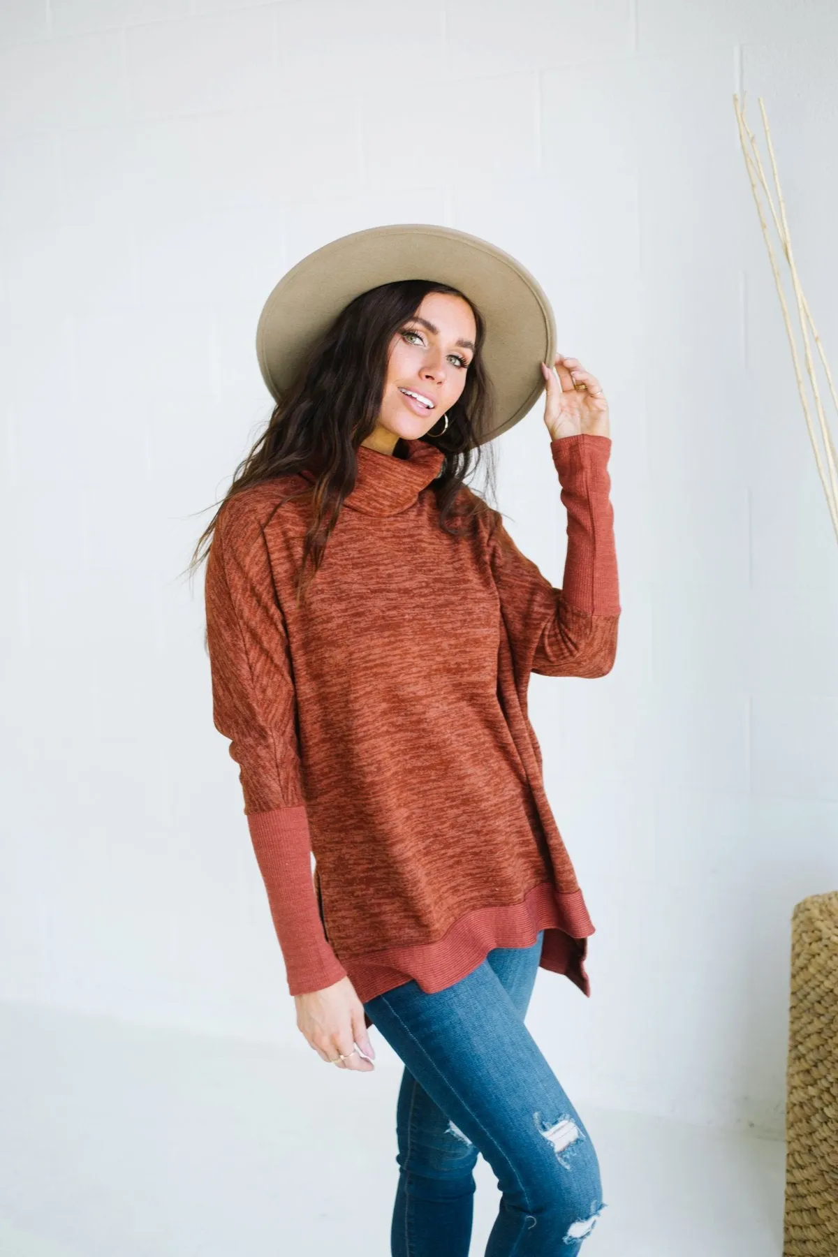 Cowl Neck Relaxed Sweater