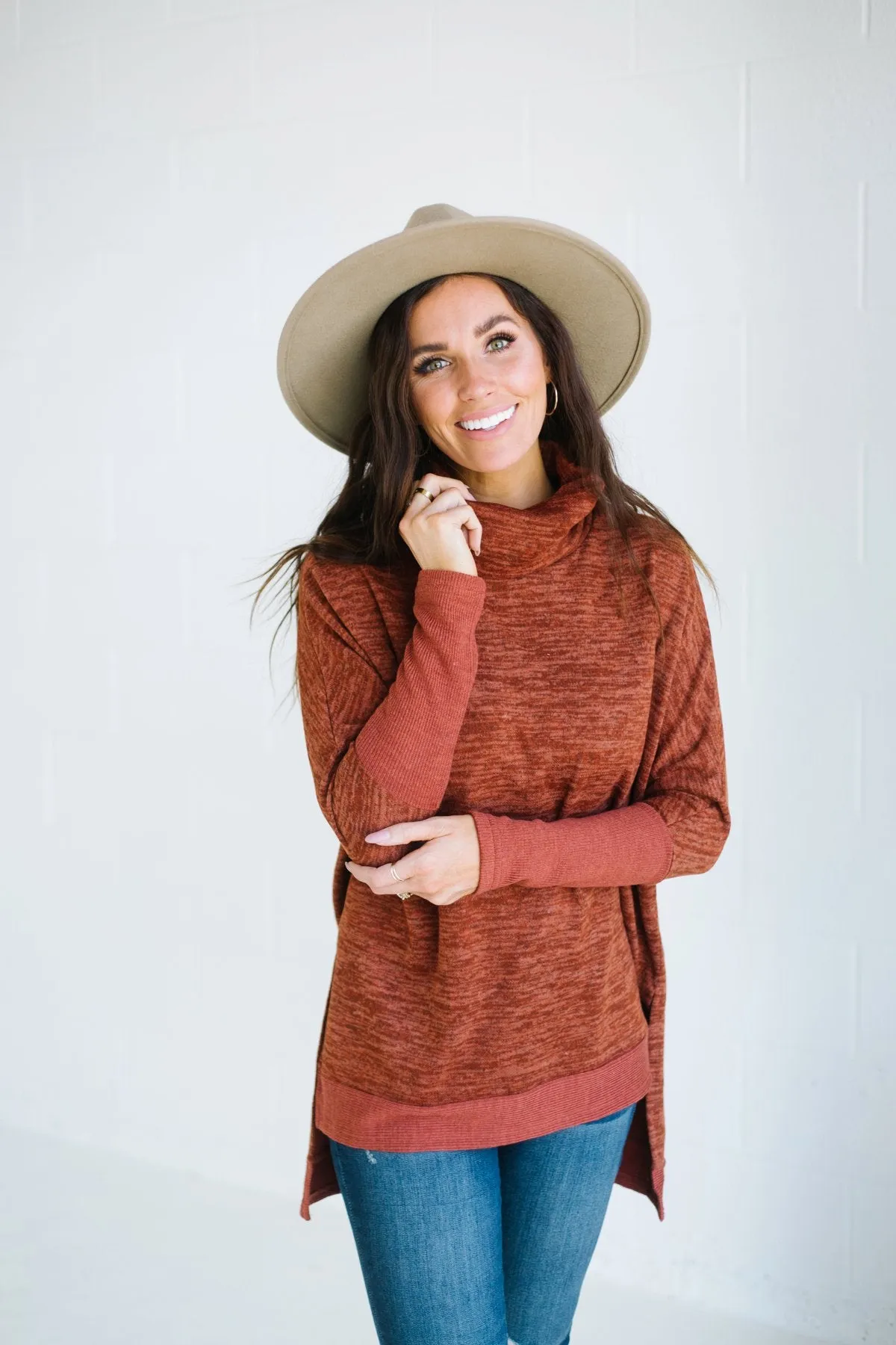 Cowl Neck Relaxed Sweater