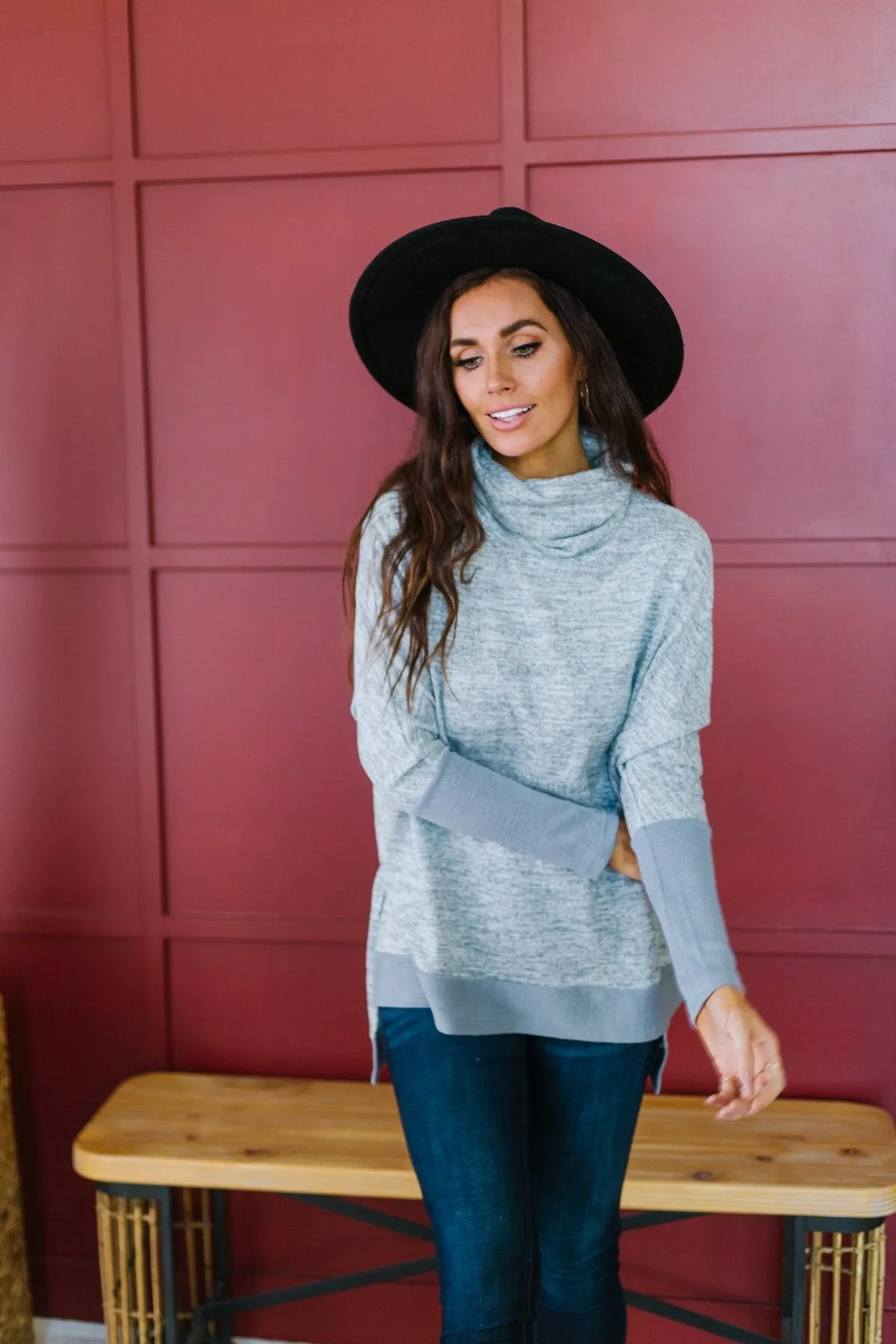 Cowl Neck Relaxed Sweater