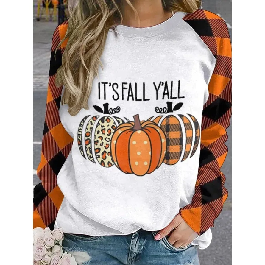 Cozy Fall 'Tis The Season' Pumpkin Long Sleeve Tee for Women