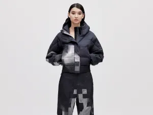 Cropped Down Jacket - Dark Pixel