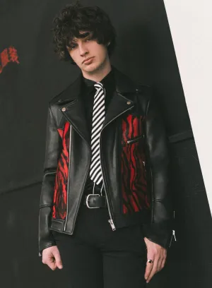 DAYTONA RED N BLACK LEATHER JACKET