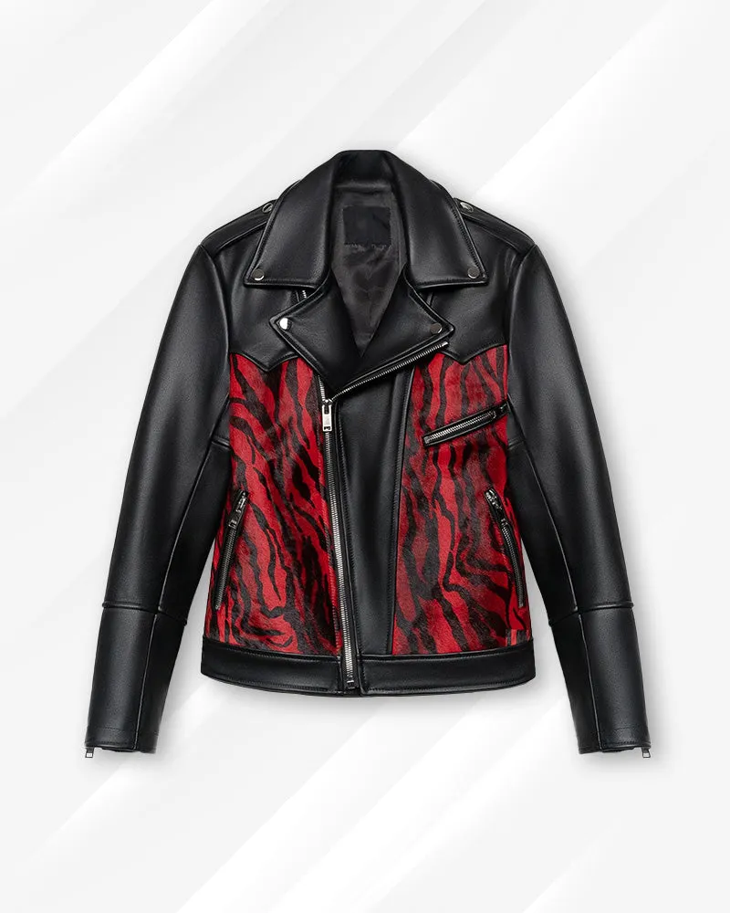 DAYTONA RED N BLACK LEATHER JACKET