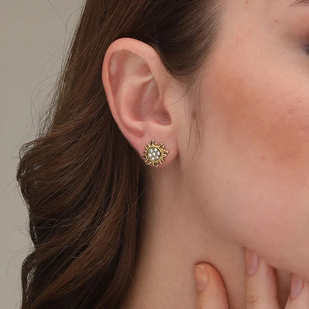 Dazzling Sun Stud Earrings