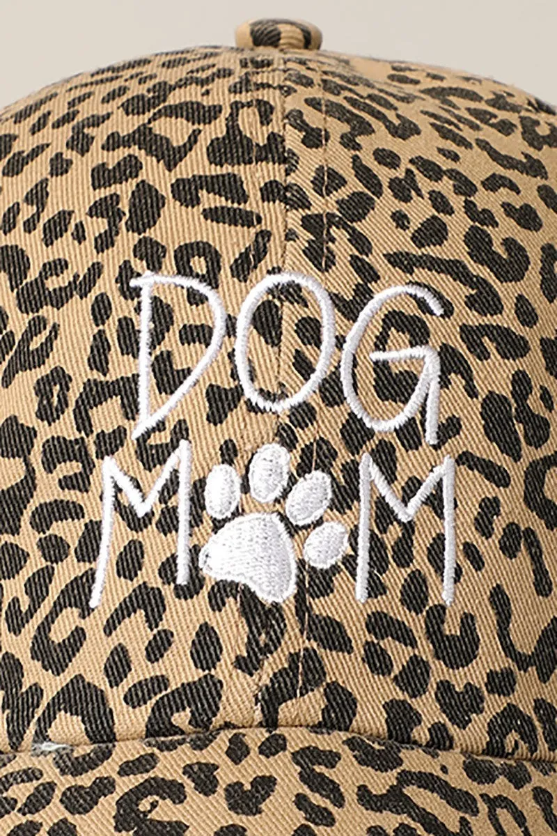 Dog Mom Leopard Hat