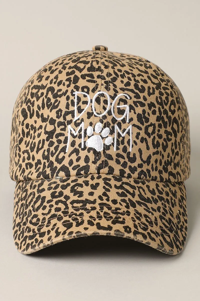 Dog Mom Leopard Hat