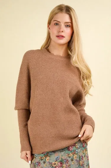 Dolman Sleeve Oversized Knit Sweater Top