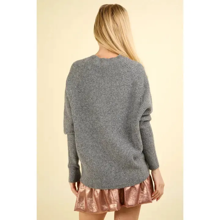 Dolman Sleeve Oversized Knit Sweater Top