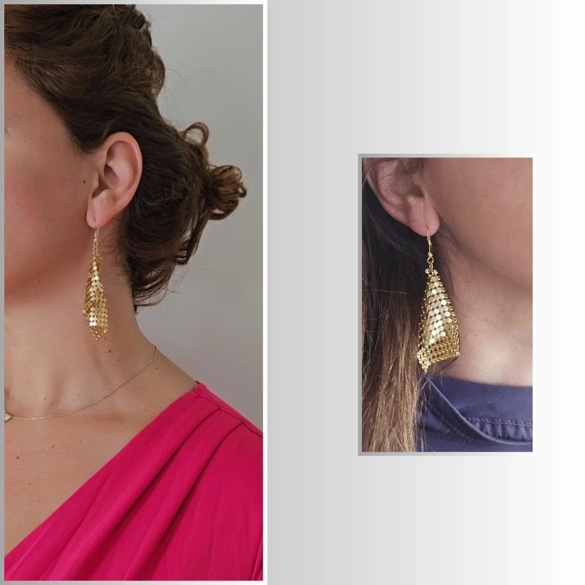 Dot Gold Drop Earrings