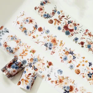 Dusty Blue & Cinnamon Wide Washi / PET Tape by The Washi Tape Shop