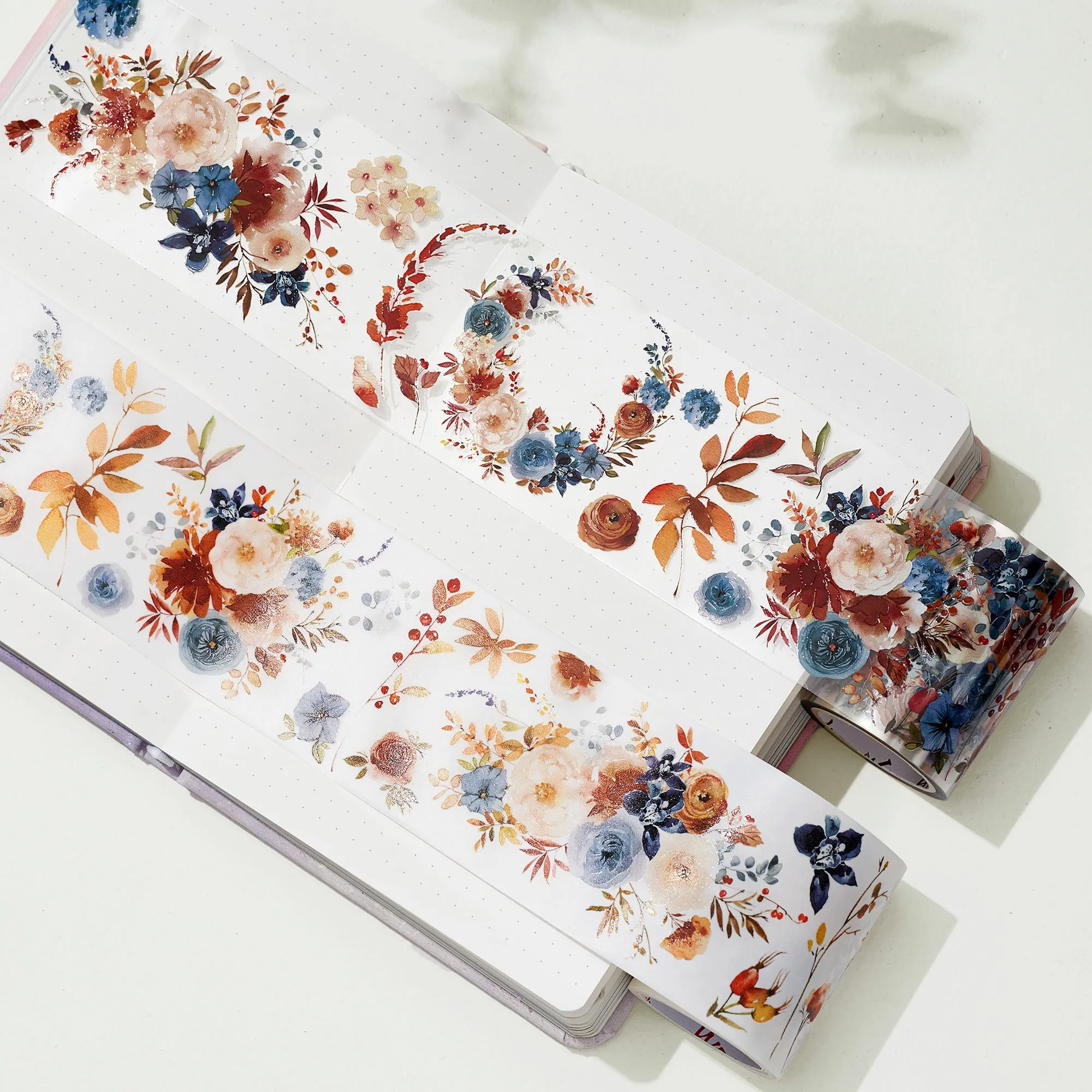 Dusty Blue & Cinnamon Wide Washi / PET Tape by The Washi Tape Shop