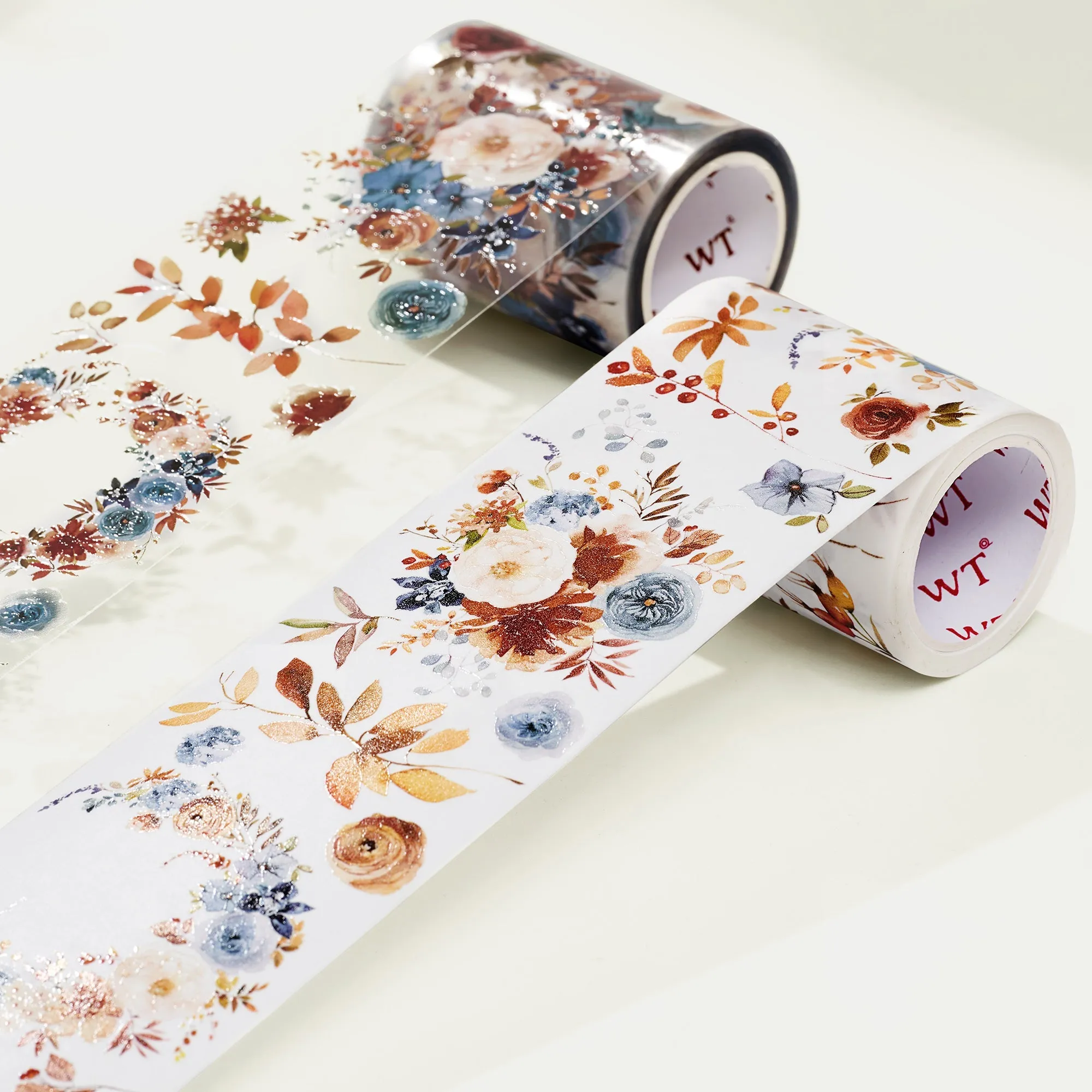 Dusty Blue & Cinnamon Wide Washi / PET Tape by The Washi Tape Shop