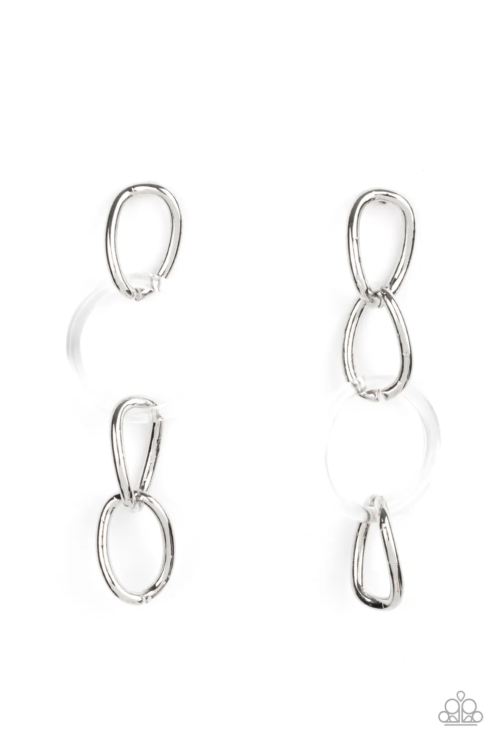 Earrings Talk In Circles - White E337