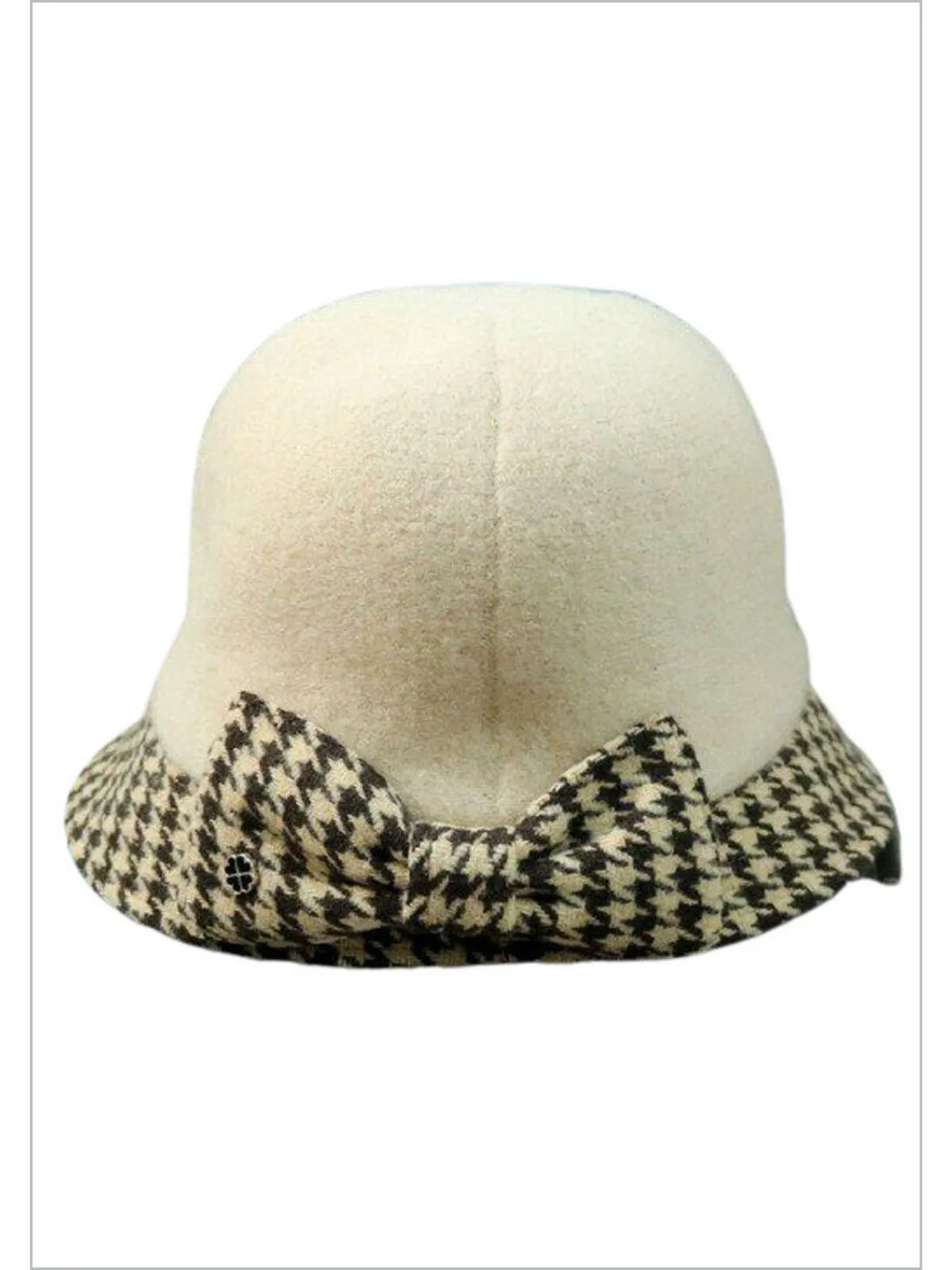 Elite Style Houndstooth Cloche Hat