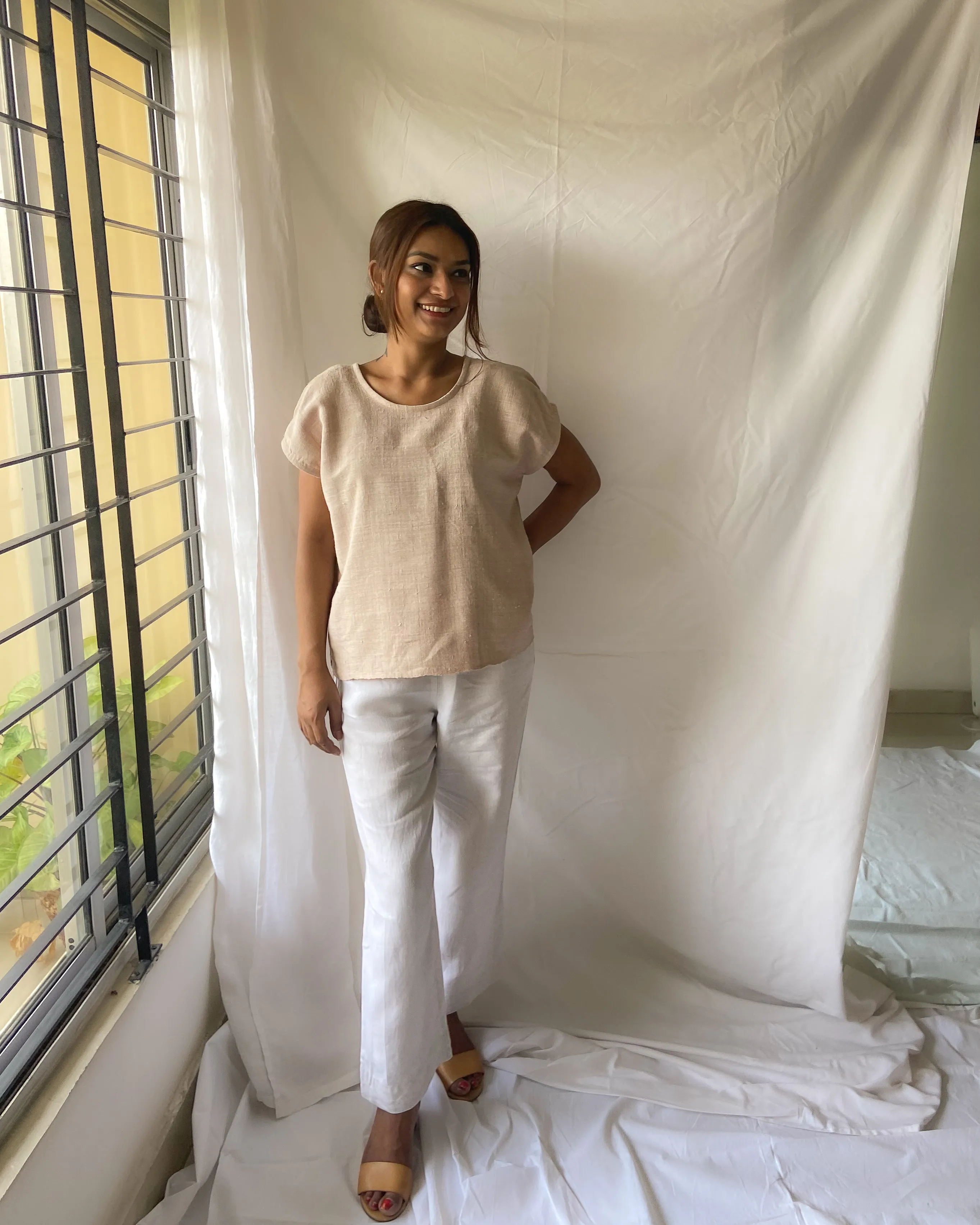 Eri Silk Blouse in Soft Pink