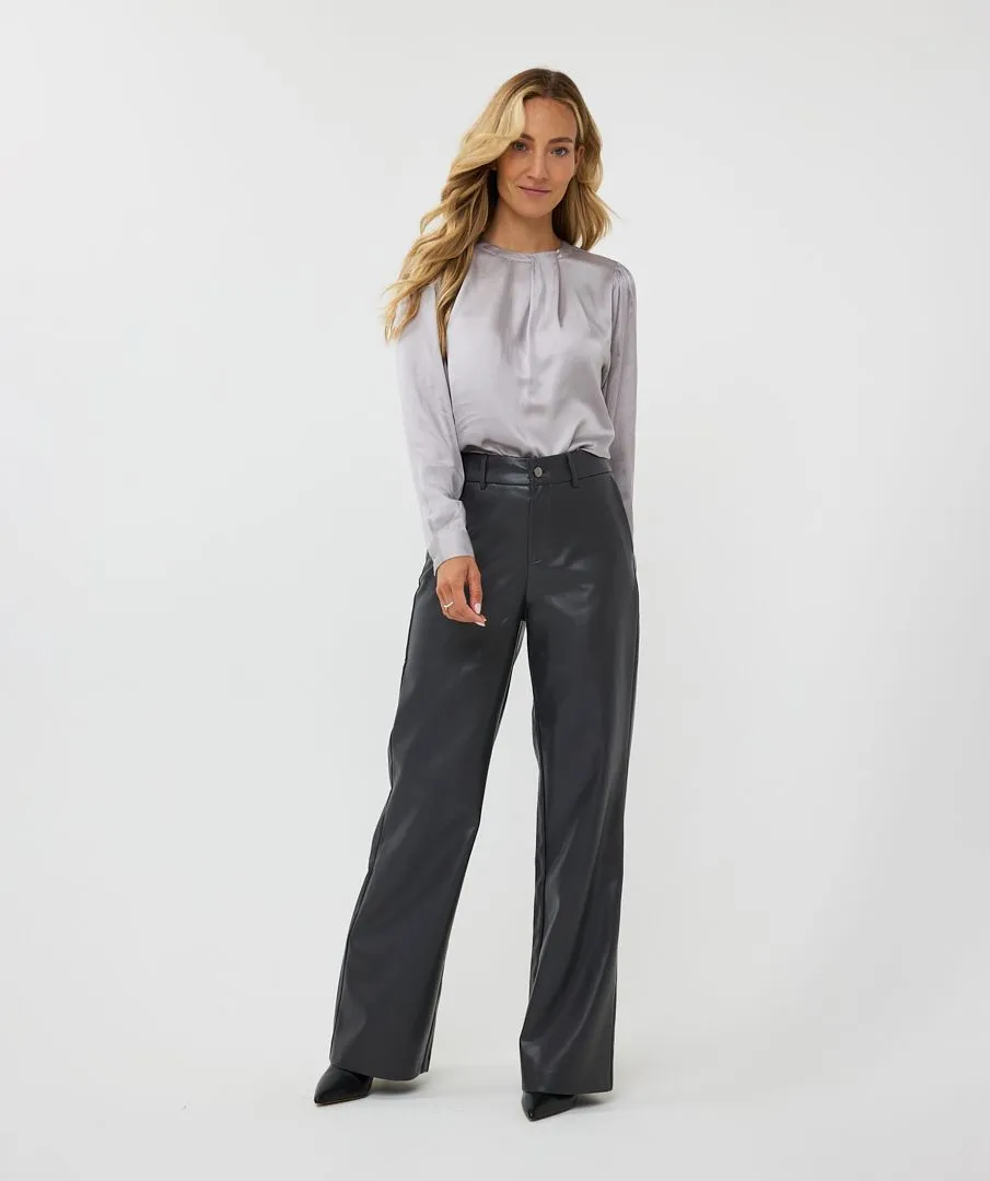 Esqualo Vegan Grey Wide Leg Trousers