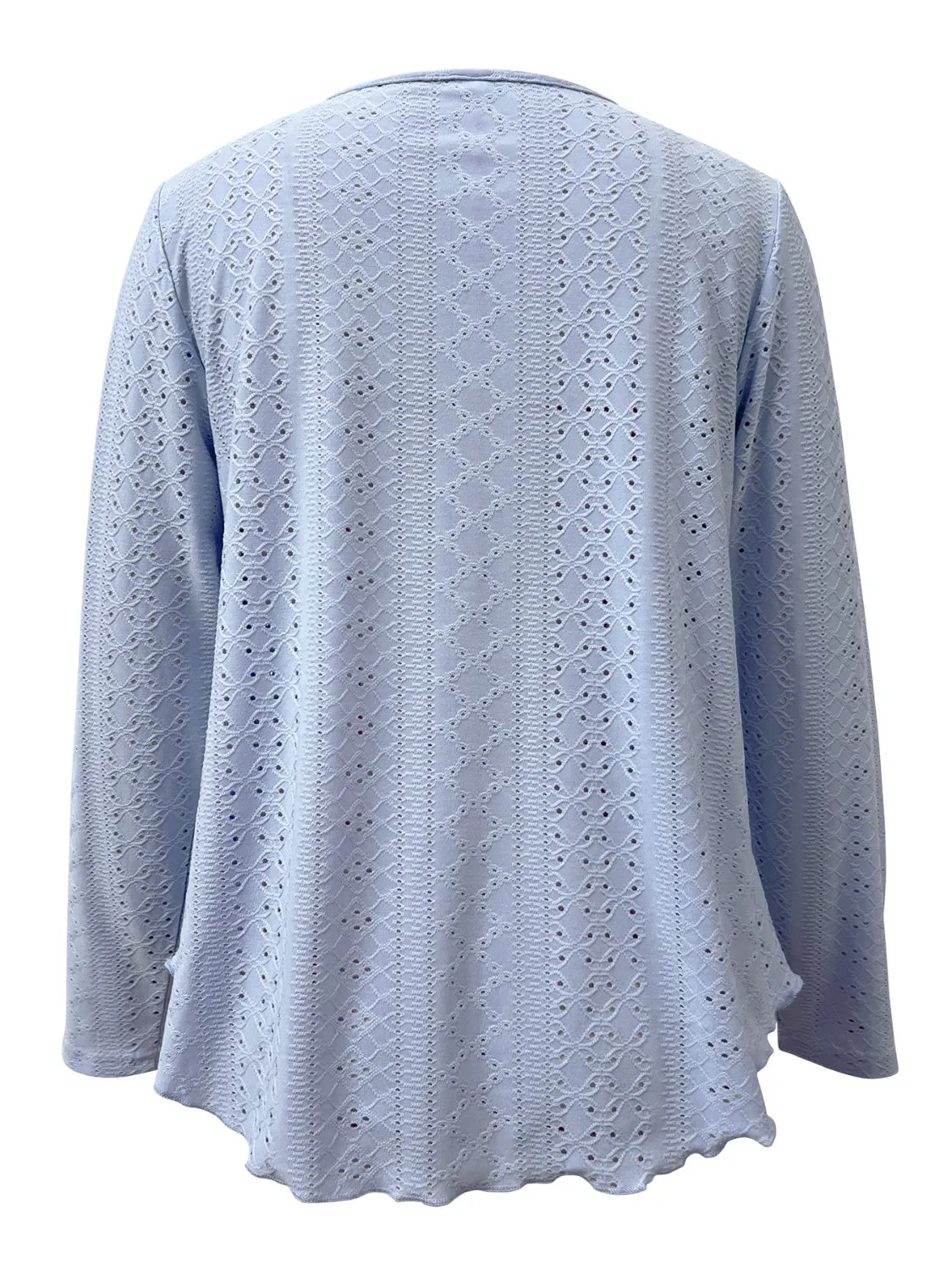 Eyelet Long Sleeve Blouse | Casual Blouse