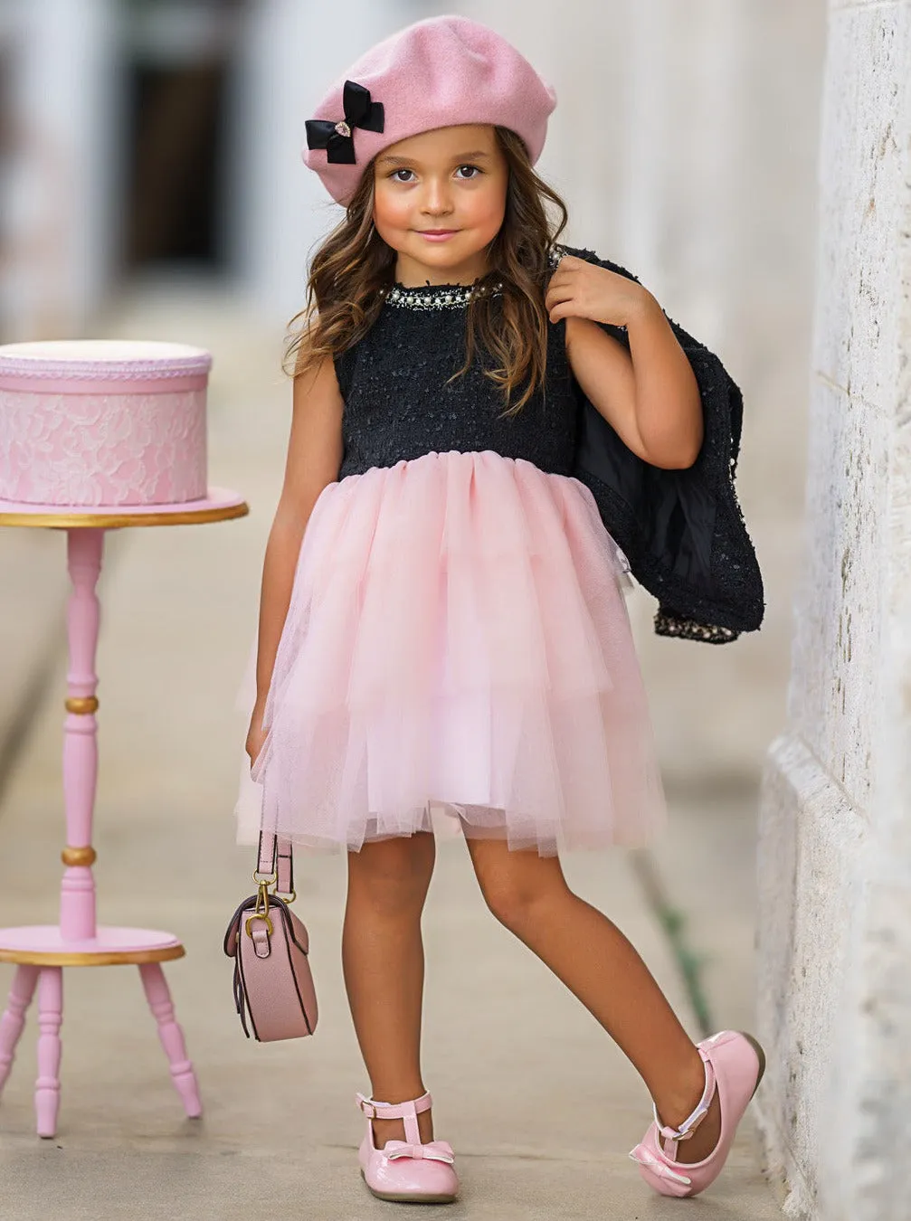 Fabulousity Tweed Blazer and Tulle Tutu Dress Set