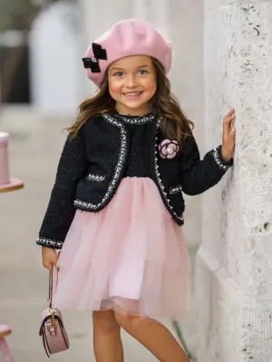 Fabulousity Tweed Blazer and Tulle Tutu Dress Set