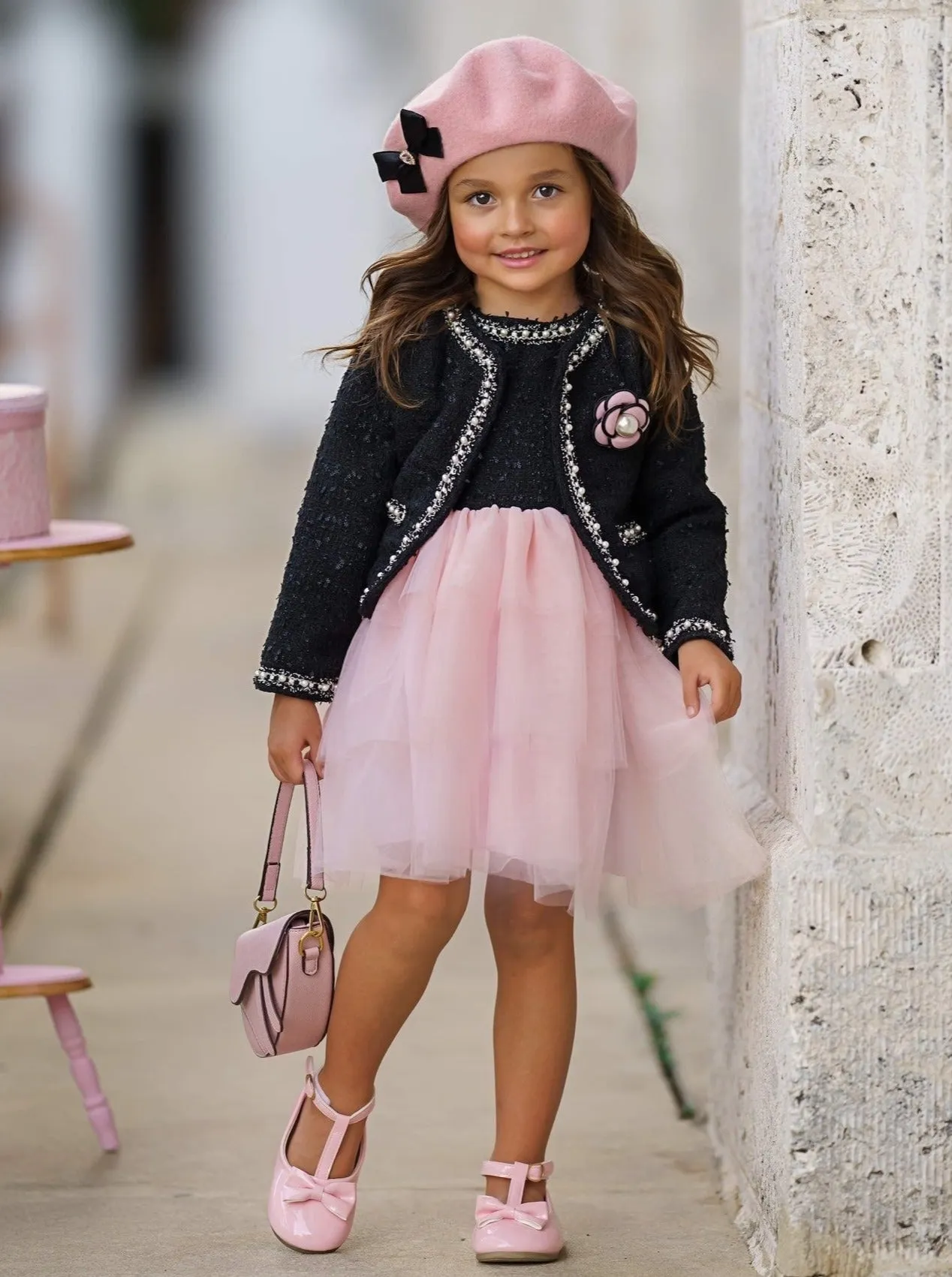 Fabulousity Tweed Blazer and Tulle Tutu Dress Set