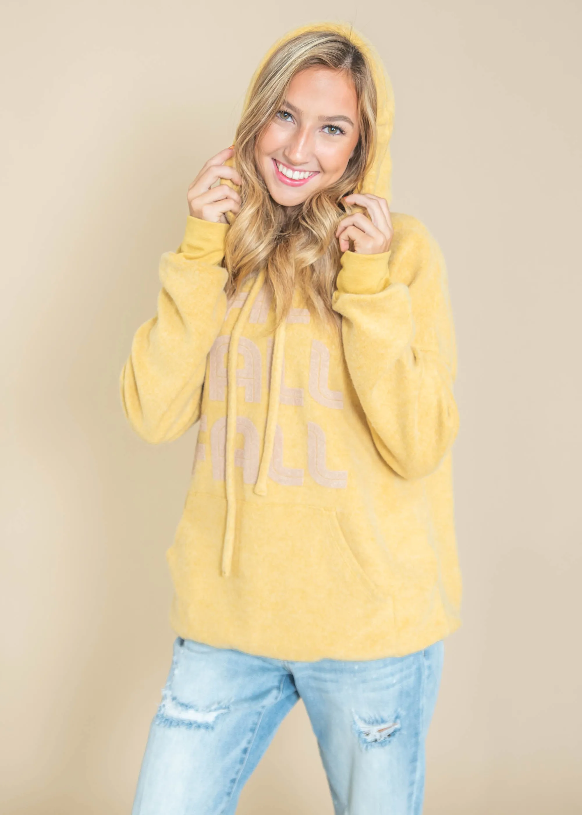 Fall, Fall, Fall Hoodie - Honey Mustard